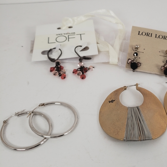 Fashion Jewelry Lot of 4 Sets of Earrings Ann Taylor Lori Lori KC - Picture 6 of 6